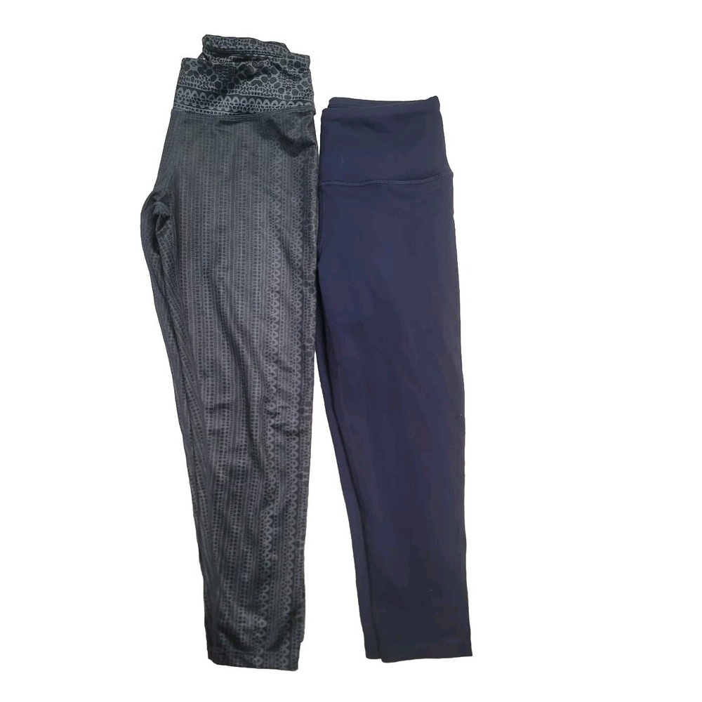 prana leggings small Cropped Gray Geometric Blue Lot Of 2